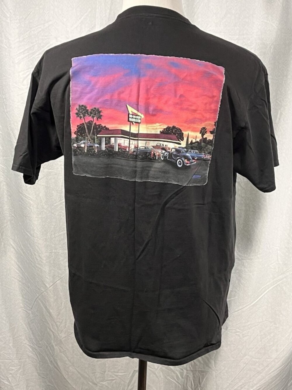 In-N-Out Burger Texas T-Shirt XL Black Graphic Tee Back Print